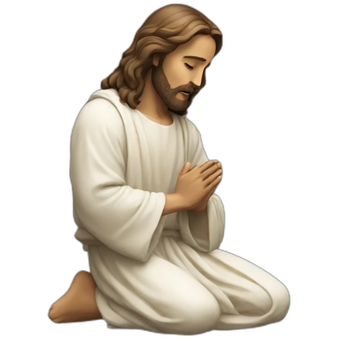 jesus kneeling praying emoji