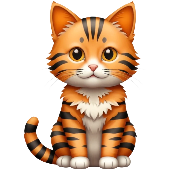 Tabby cat cub sitting  emoji