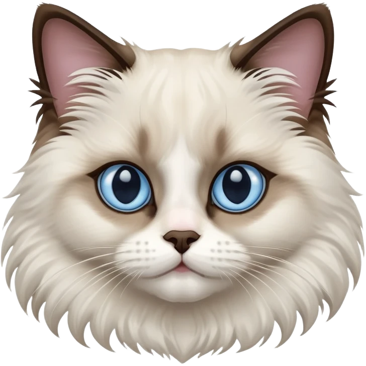 bicolor ragdoll cat face emoji