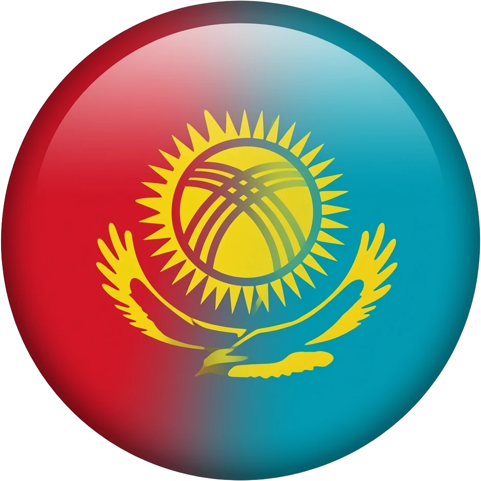 Kyrgyztan and kazakhstan mixed flag emoji