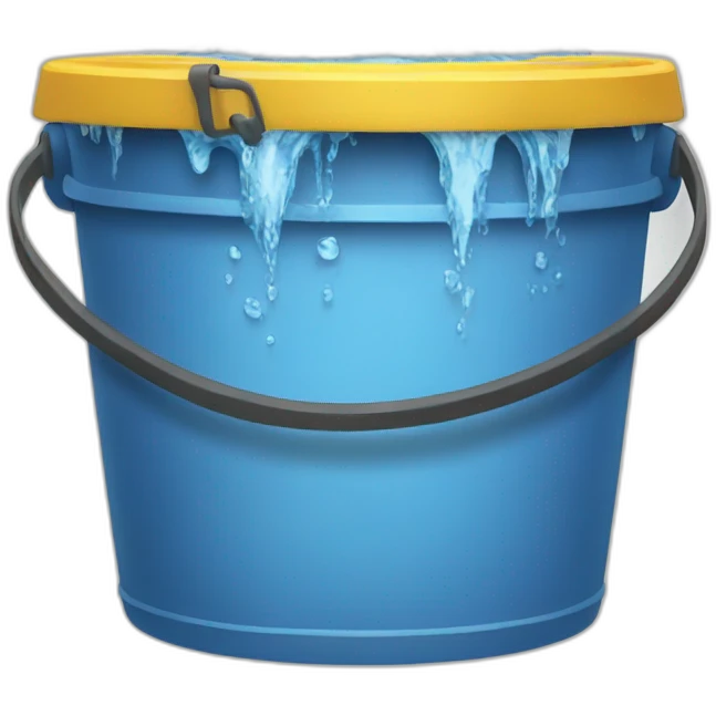 bucket with full of water emoji