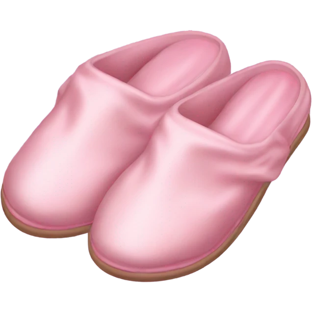 Light pink silk slippers and robe emoji