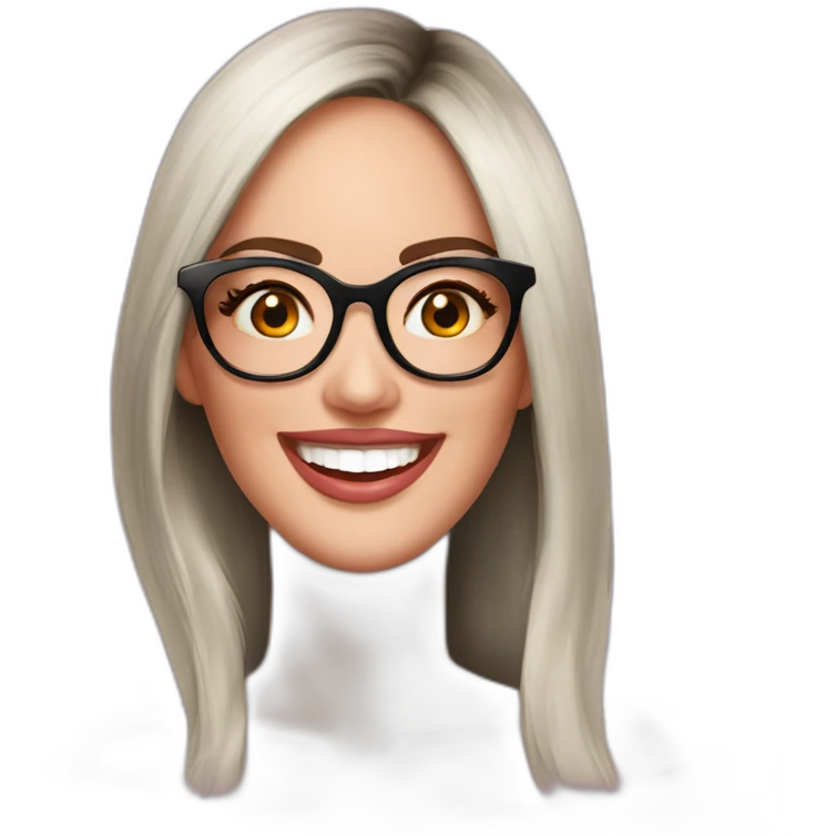 megan-fox-sonriente-con-lentes-amarca a una bebé emoji