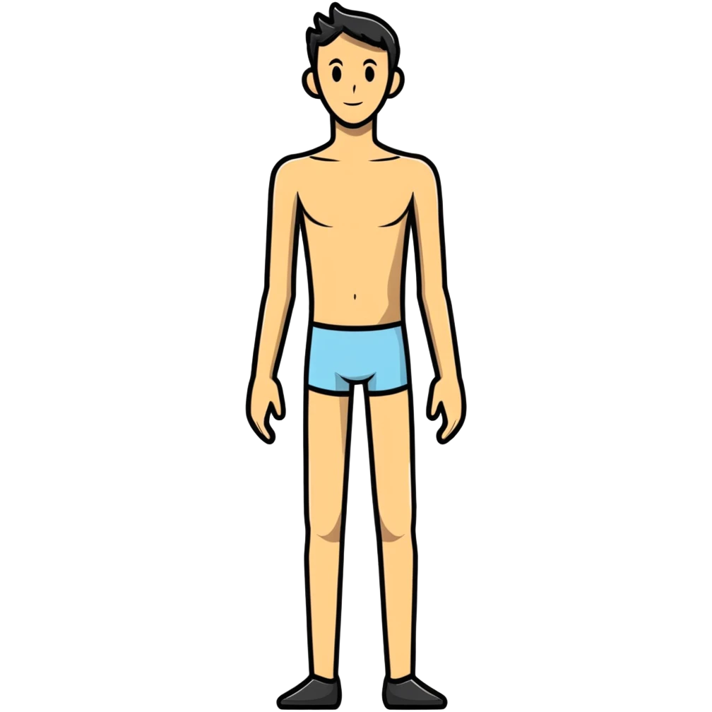 full body very skinny male figure standing emoji
