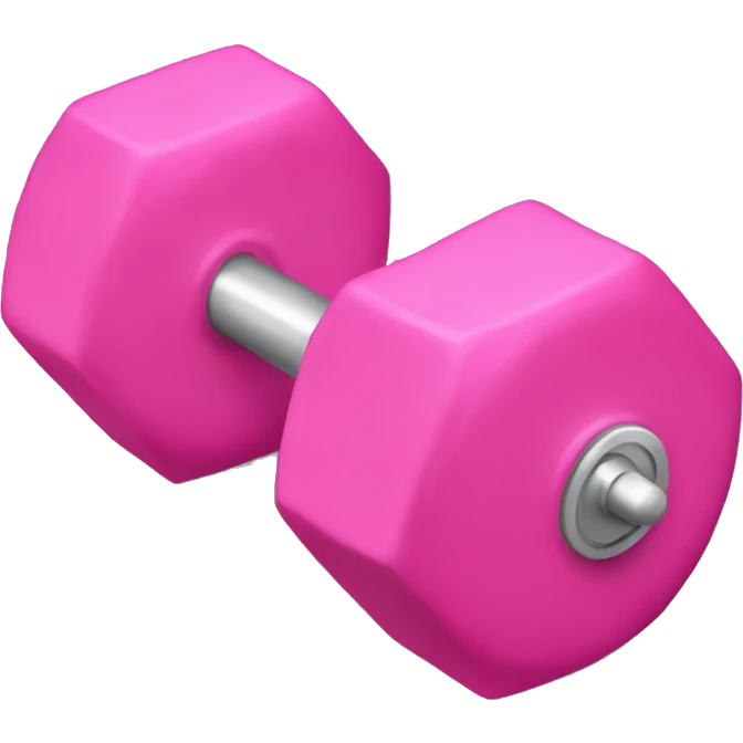 Pink big dumbell emoji