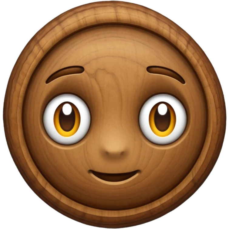 walnut, simple, rounded, no text emoji