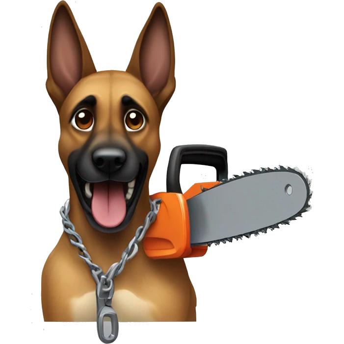 malinois chain saw  emoji