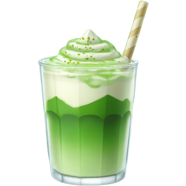 Iced matcha latte  emoji