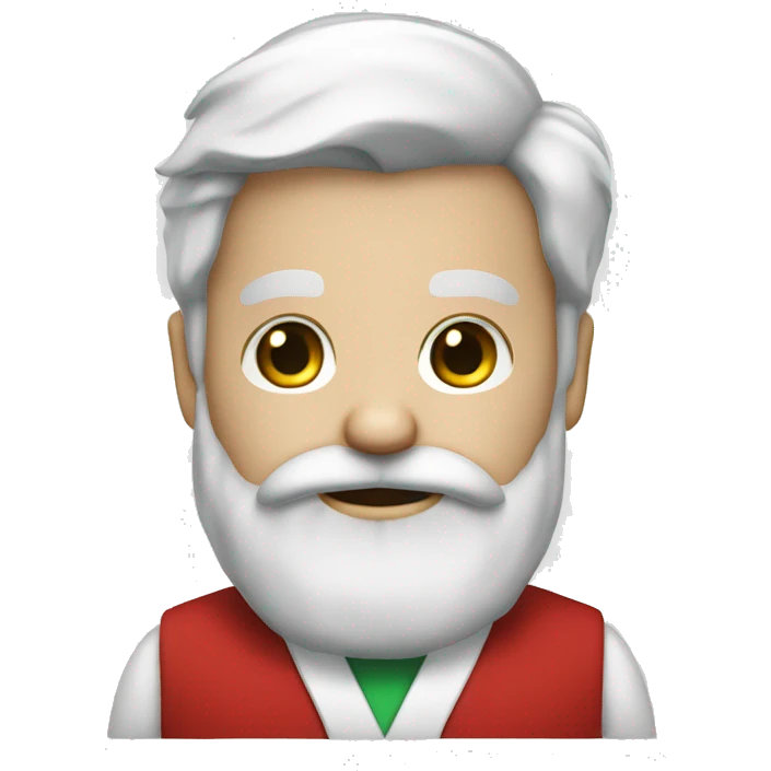 santa doctor with white skin and beard with green costume  emoji
