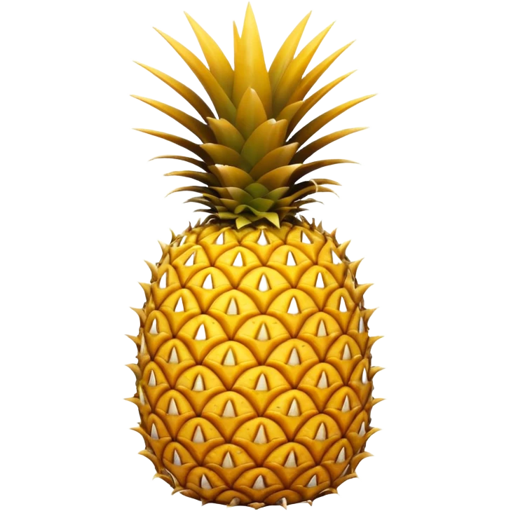 A pineapple flipped 180 degrees clockwise  emoji