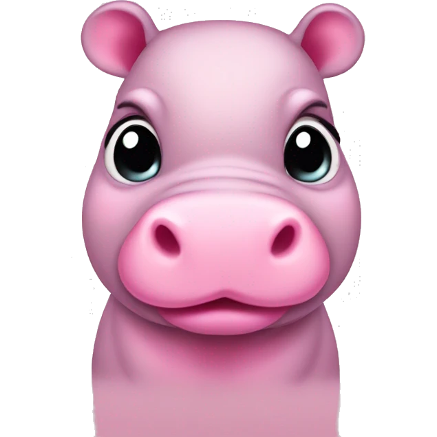 Pink baby hippo  emoji