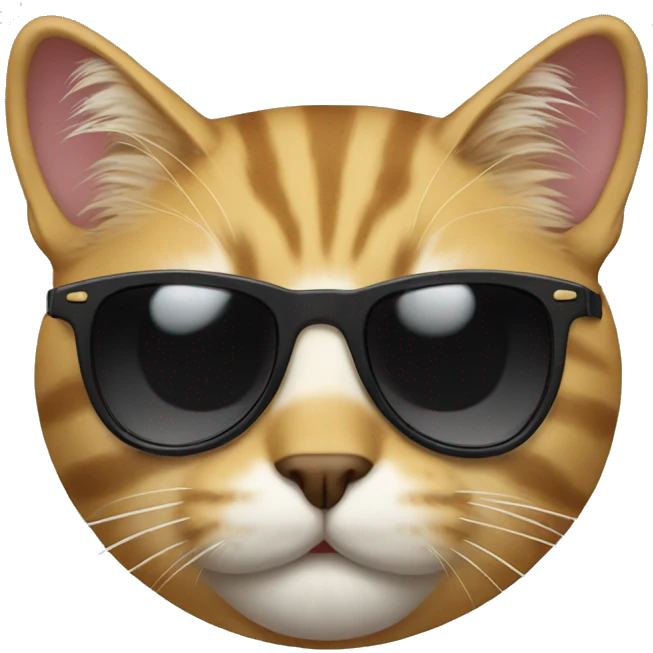 Cat with sunglasses emoji