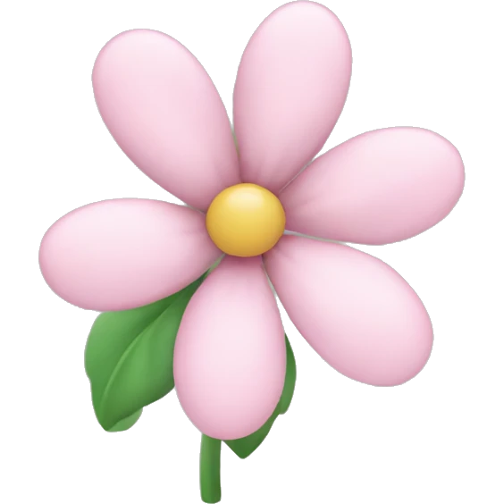 Pastel pink flower emoji