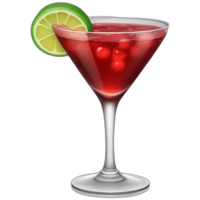 black and red drink emoji