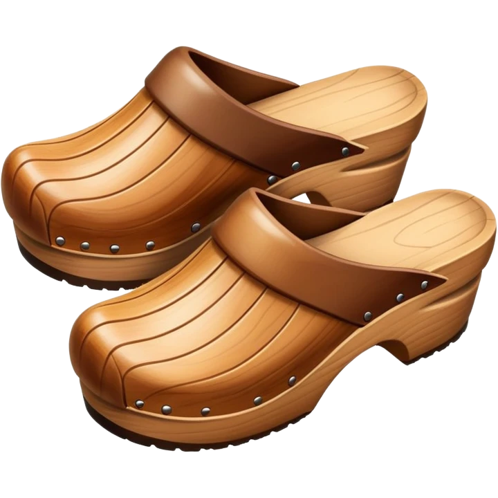 simple wooden clogs emoji