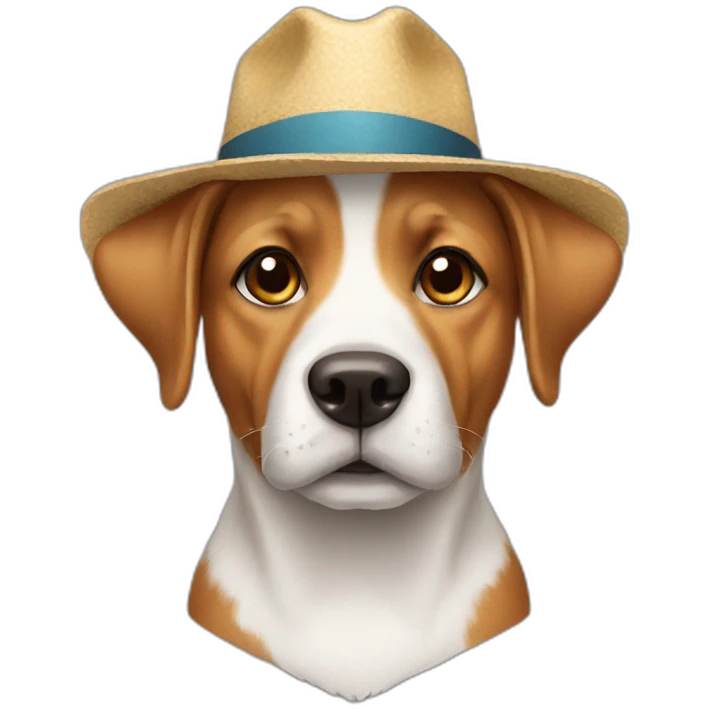 Dog wearing a hat emoji