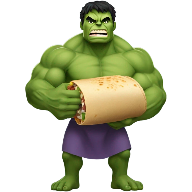 The hulk eating a burrito  emoji