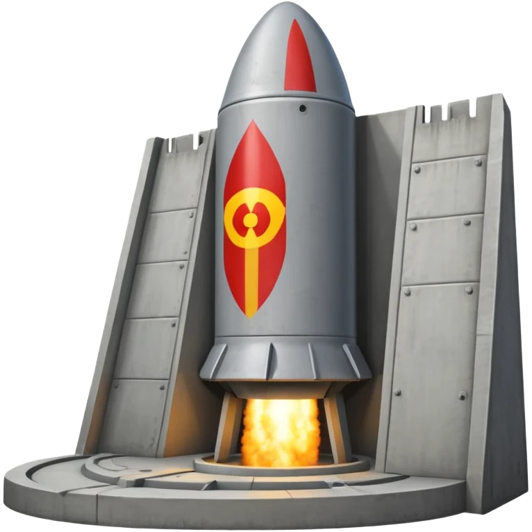 a nuclear missile silo emoji, showing the hatch and a missile launching out emoji