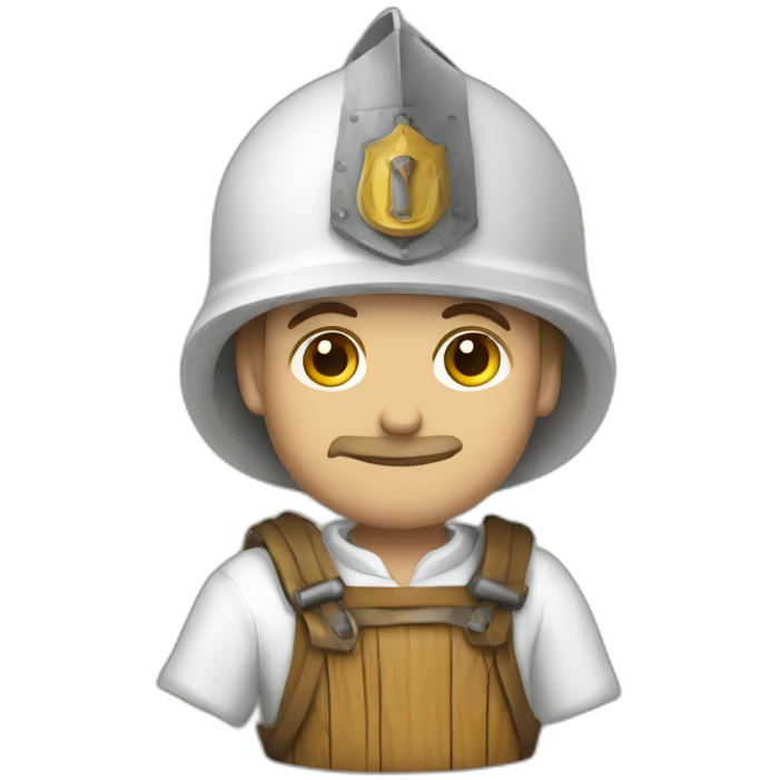 medieval mason with working gear emoji