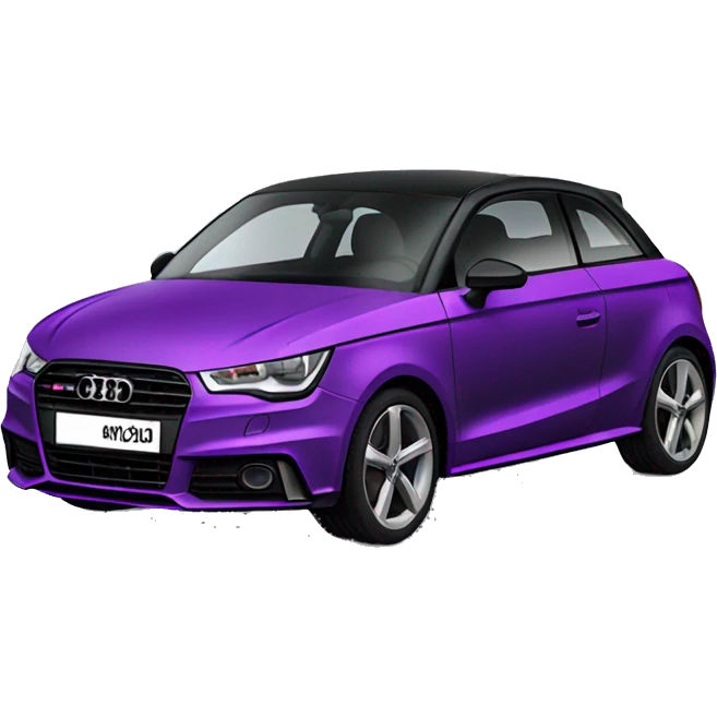 Purple Audi a1 Black roof and mirror emoji