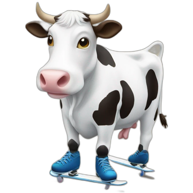 cow figure skating emoji