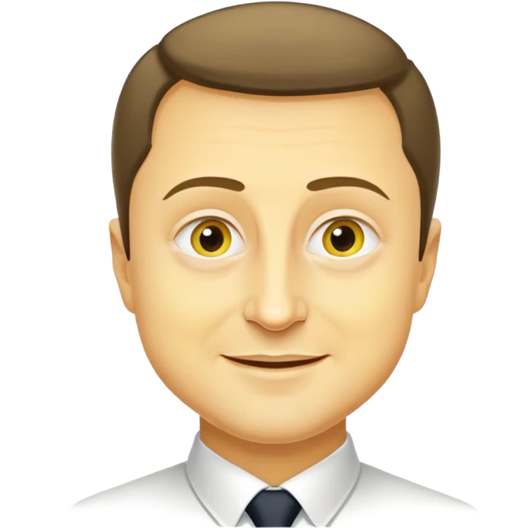 vladimir zelensky yellow face cartoon features cheerful expression emoji