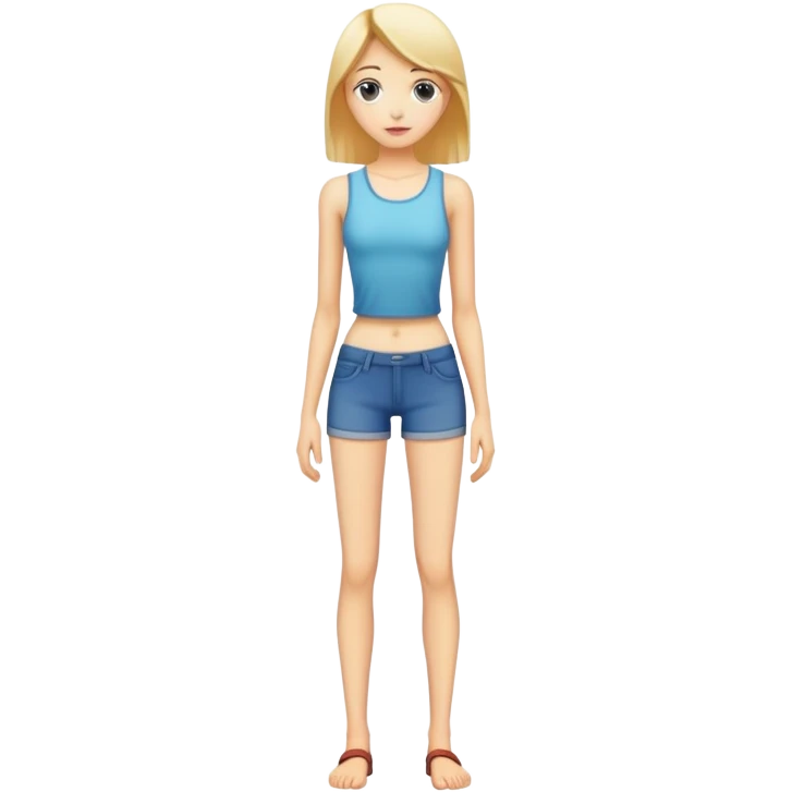 full body skinny female figure standing emoji