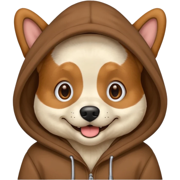 dog wearing hoodie emoji