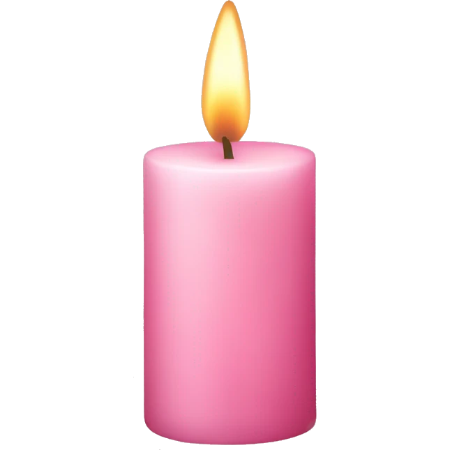 light pink candle emoji