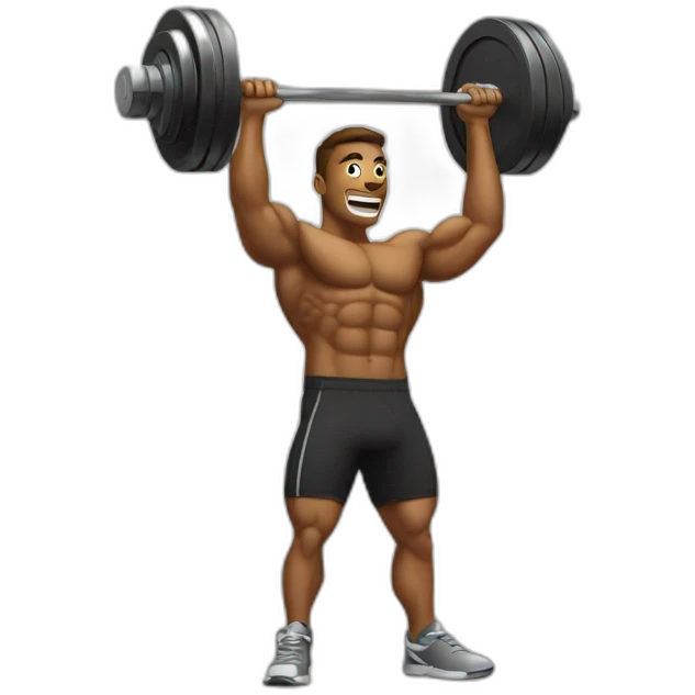 lifting weights in gym emoji