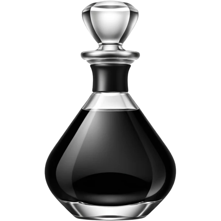 A black and white heel perfume bottle emoji