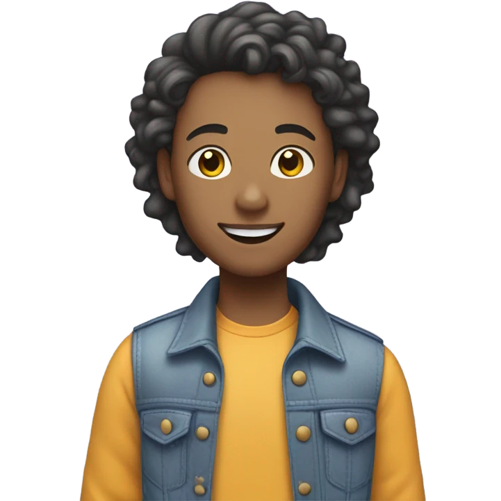 Can you create an emoji that means a white happy person getting out of the closet. The person is non binary.  emoji