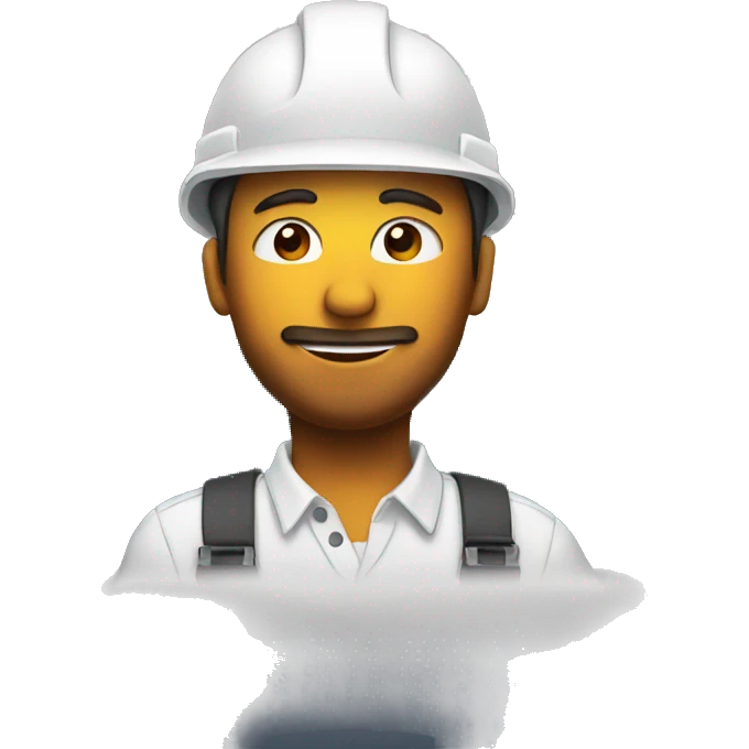 Man with hard hat on a plane emoji