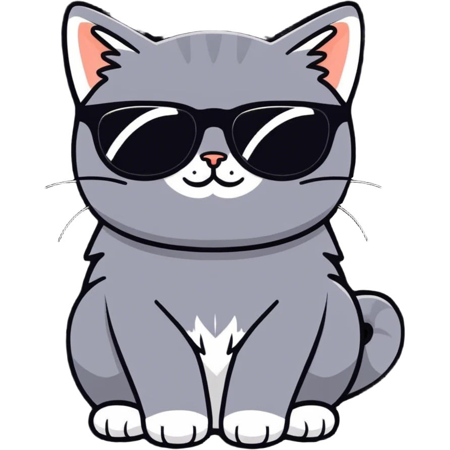 Cat with sunglasses emoji