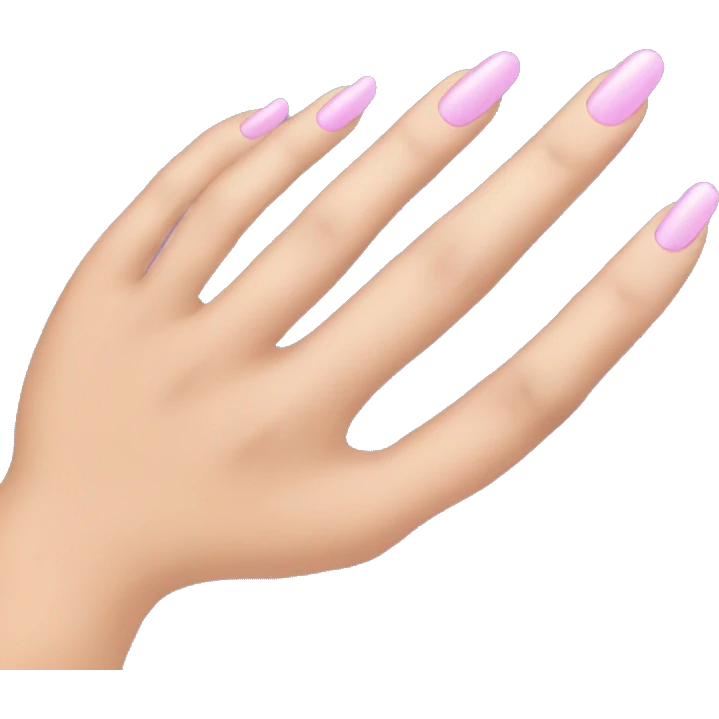 girl presents her manicure  emoji
