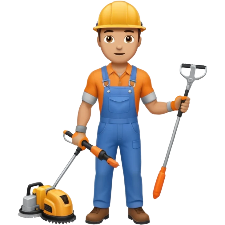 Homme débroussailleur emoji