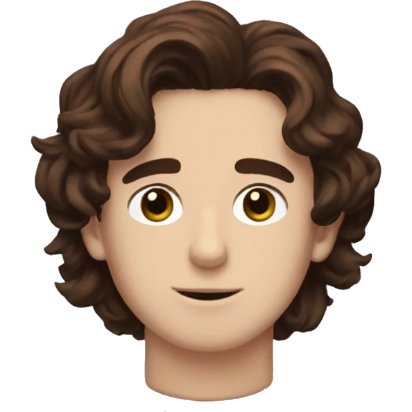 timothee chalamet with brown hair  emoji