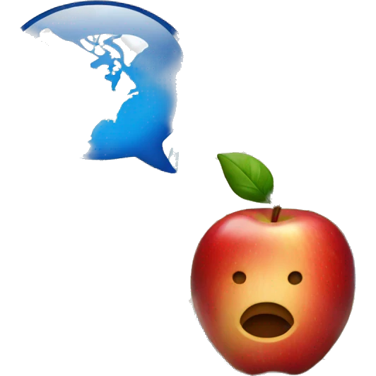 Apple with a map emoji