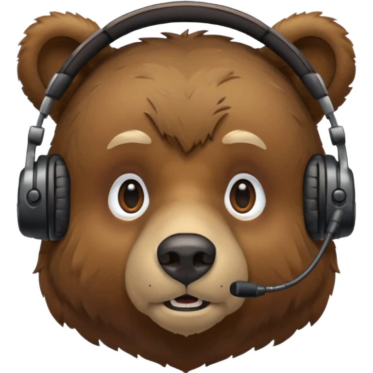 a bear with headset mic emoji
