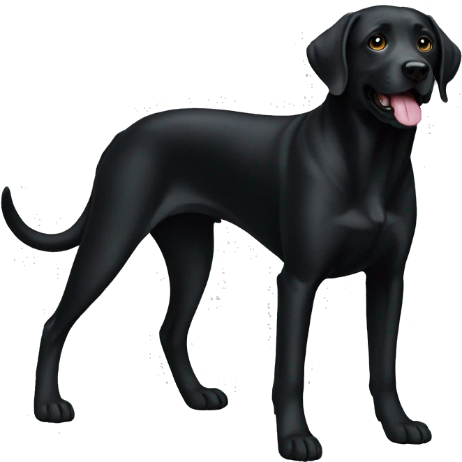 Perro labrador negro emoji