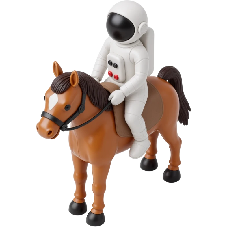 astronaut riding horse  emoji