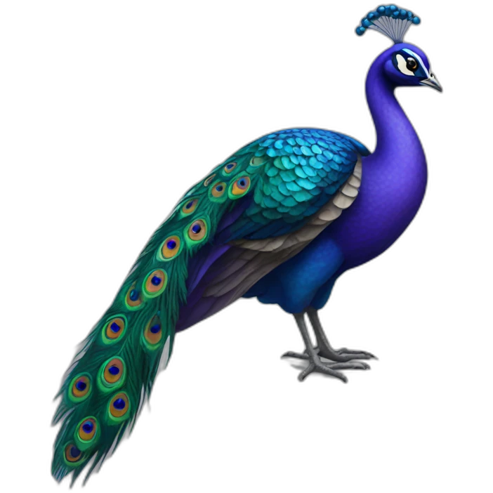 Violet-peacock emoji