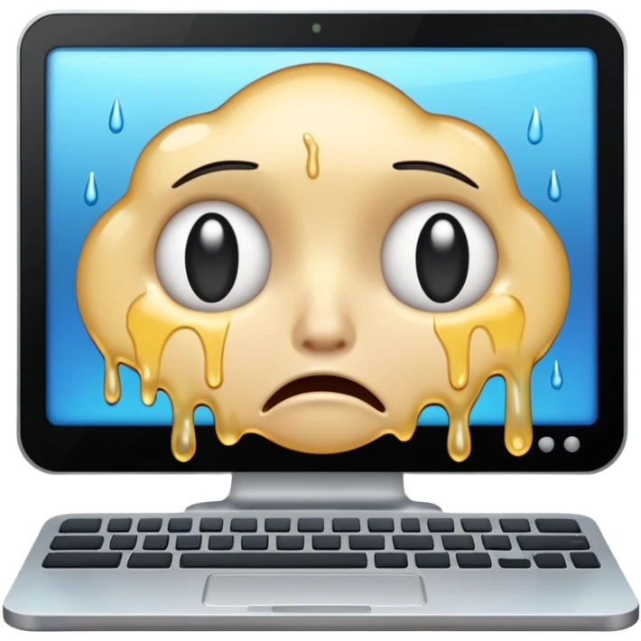 a computer crying emoji