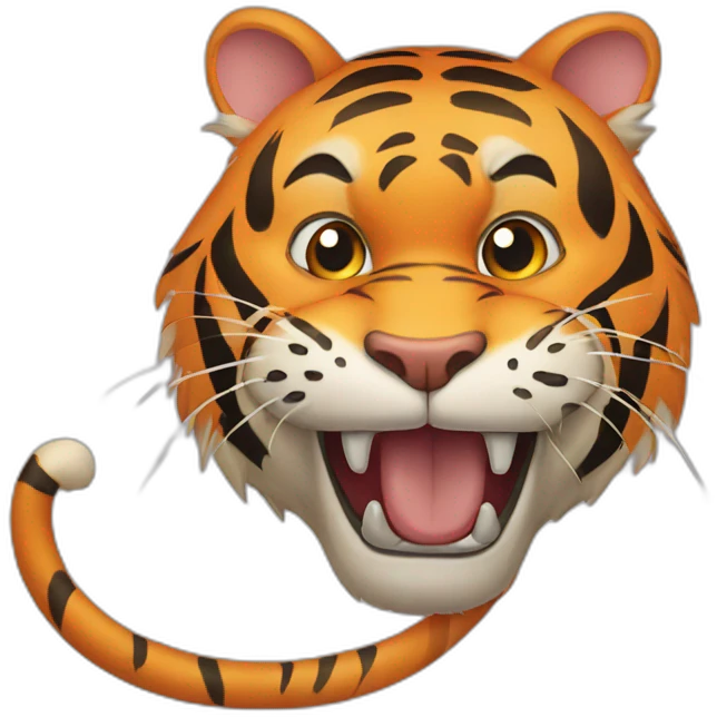 tiger in a mouse's mouth emoji