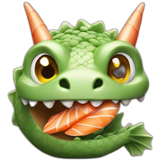 Sushi dragon emoji