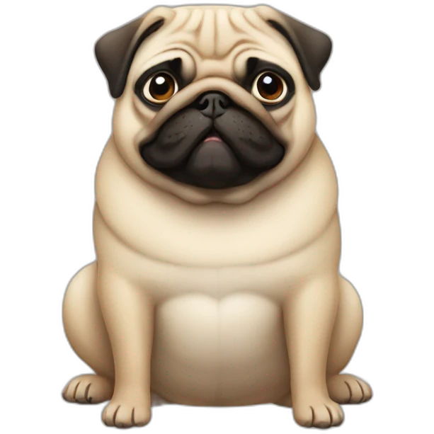 Very fat pug emoji