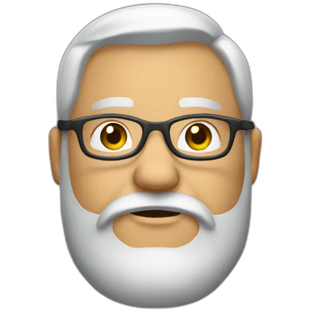 fat man grey beard glasses emoji