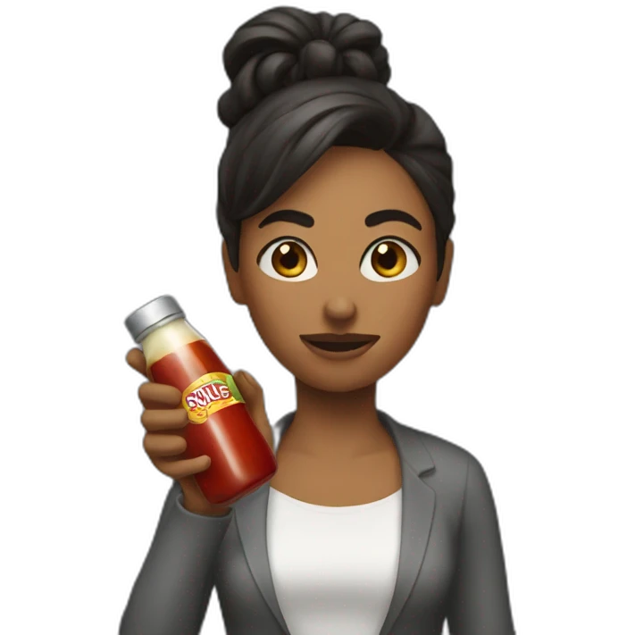 Woman saying no to sauce emoji