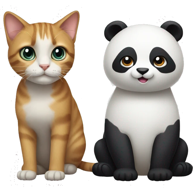 cat and panda mix emoji