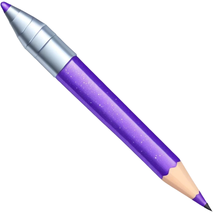 Glitter Purple and Cian pencil hand write  emoji